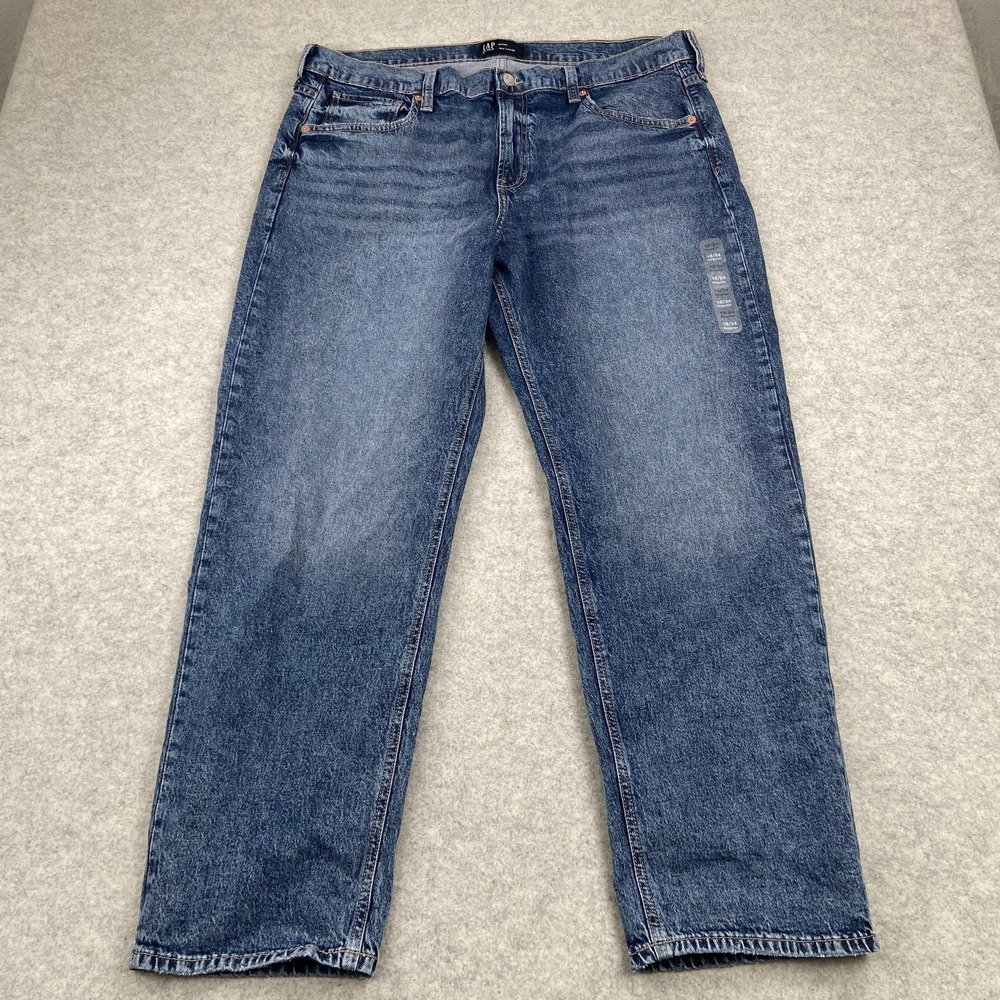 Gap 90s Loose Jeans Womens 18/34R (39x29) Blue High Rise Relaxed Straight